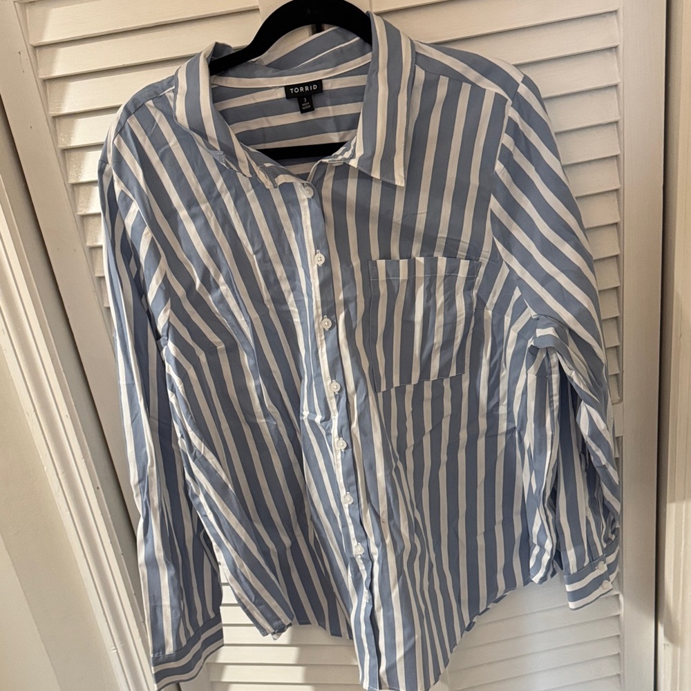 Torrid Women’s Striped Button Down Shirt